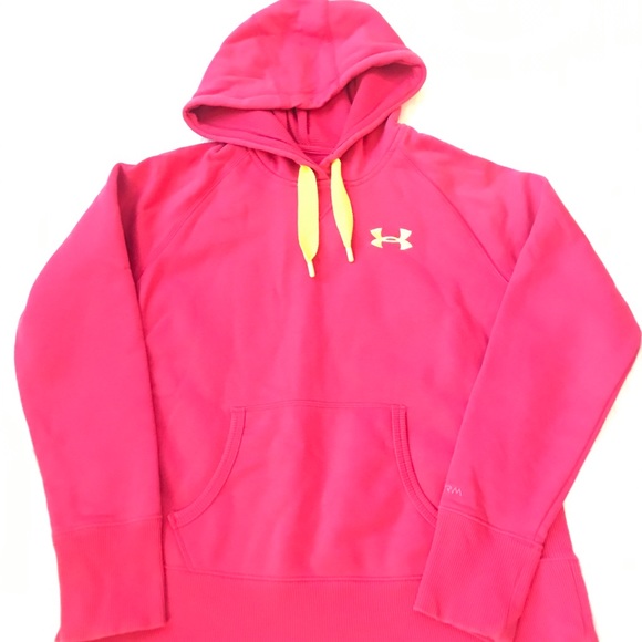 Under Armour Tops - Under Armour Storm Pink Hooded Sweatshirt Sz Med